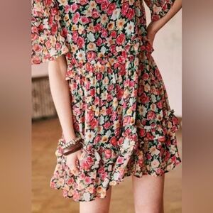 Sezane Coline Floral Mini Dress